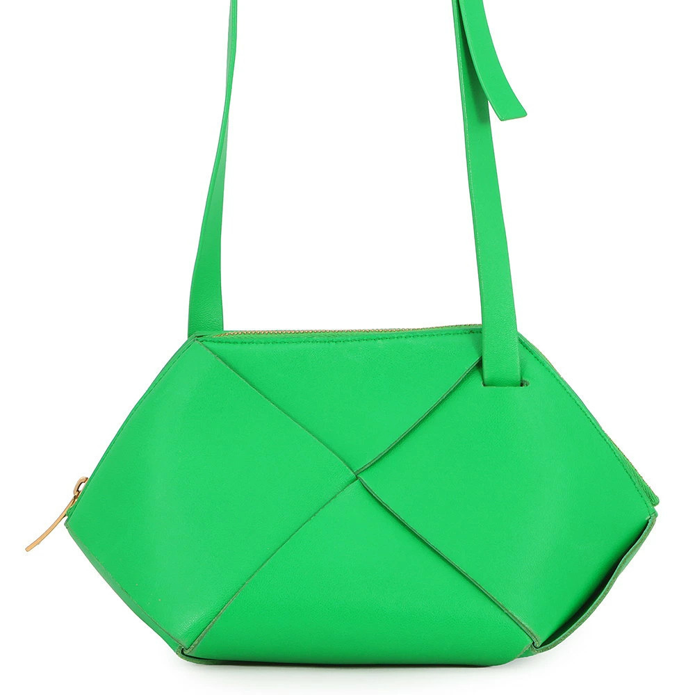 Bottega Veneta Shoulder Bag Maxi Intrecciato Leather Green